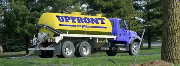 Upfront Septic pumping truck