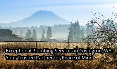 Exceptional Plumbing Services in Covington, WA: Your Trusted Partner for Peace of Mind