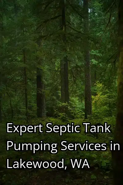 Expert Septic Tank Pumping Services in Lakewood, WA