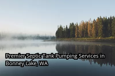 Premier Septic Tank Pumping Services in Bonney Lake, WA