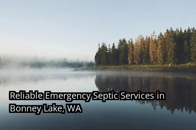 Reliable Emergency Septic Services in Bonney Lake, WA